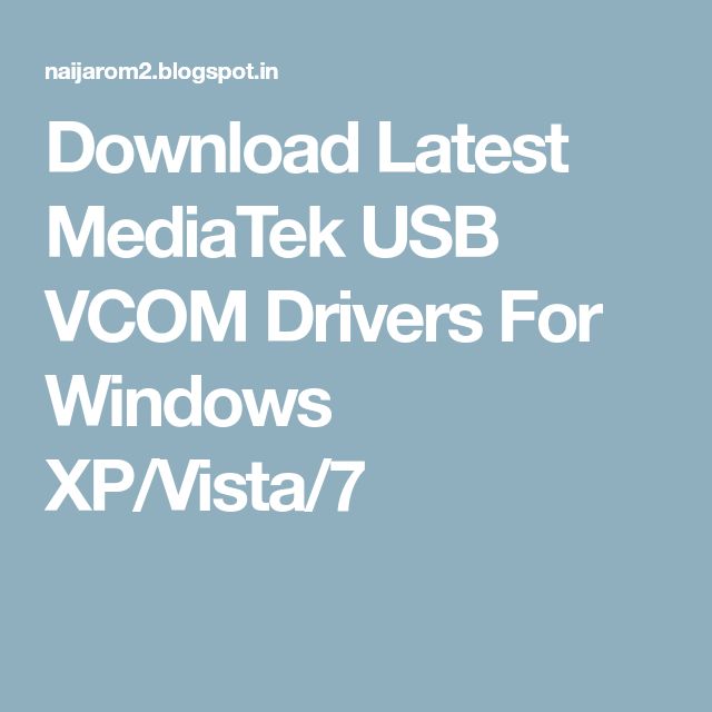 mediatek usb vcom drivers mt67xx signed